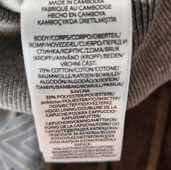 SOLD!!! POLO RALPH LAUREN Grey Sweatshirt / Hoodie 67 Multi-Color Logo Sz Large - Picture 7 of 8